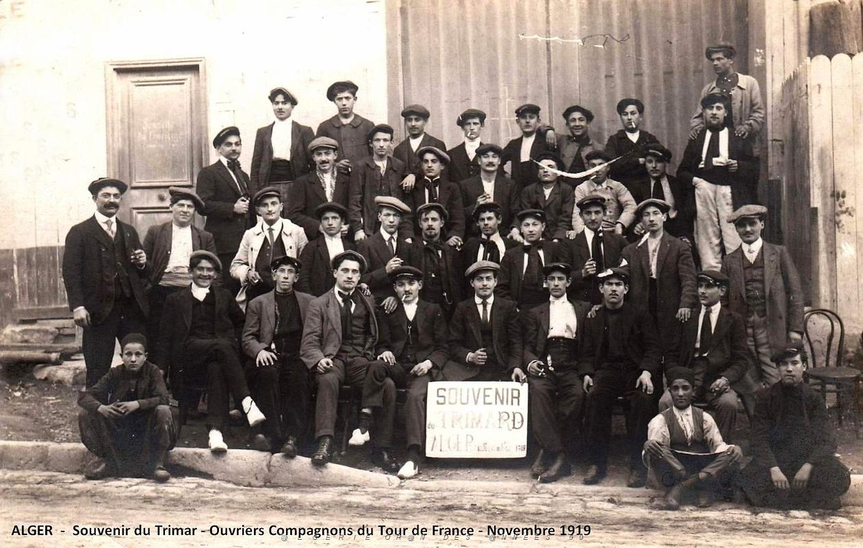 Alger - Souvenir du Trimard - Ouvriers Compagnons du Tour de France - Nov. 1919.jpg